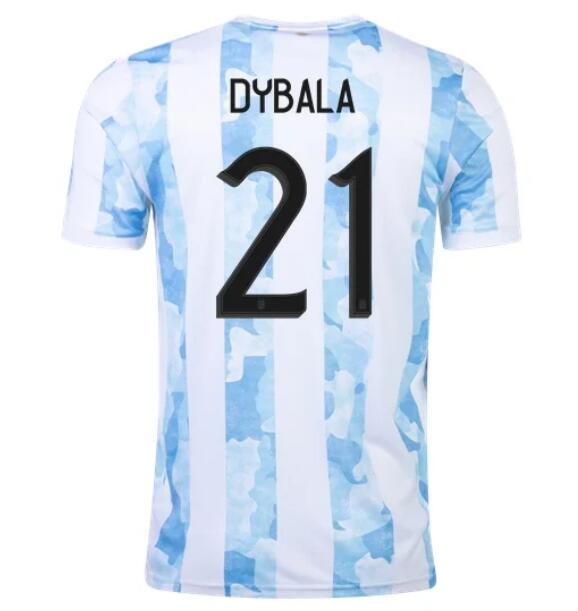 2021 Argentina Home Kit Soccer Jersey PAULO DYBALA #21